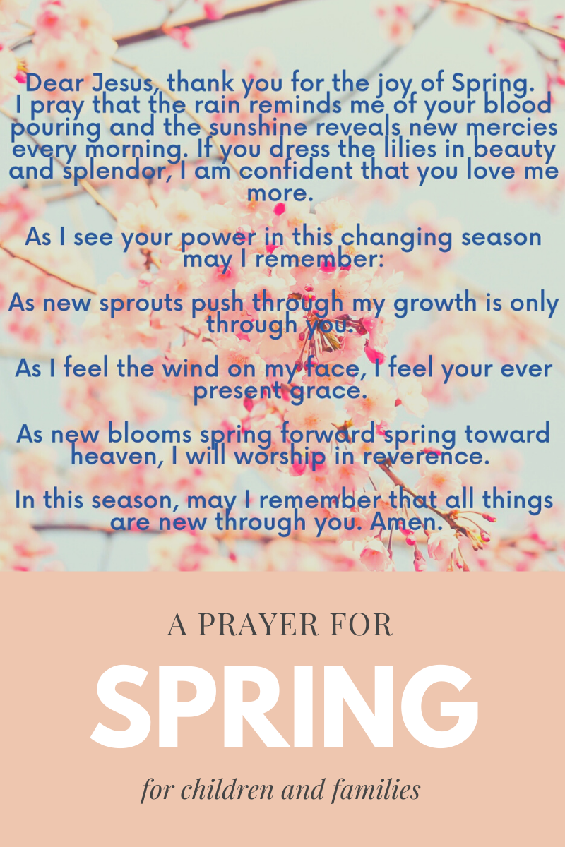 Spring Prayer For kids